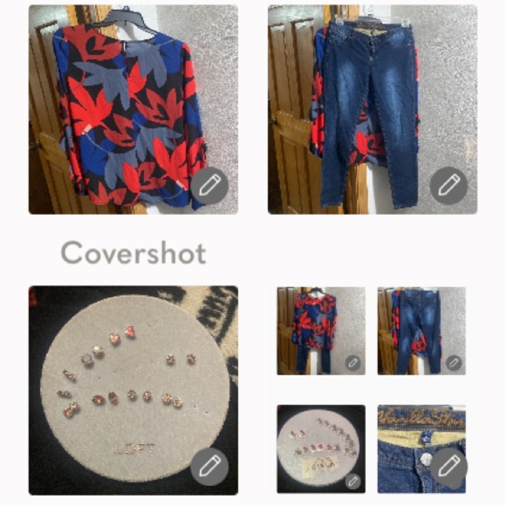 Loft blouse M+vanilla⭐️skinny 11👖+The Loft 8 Pairs NOC 🦻